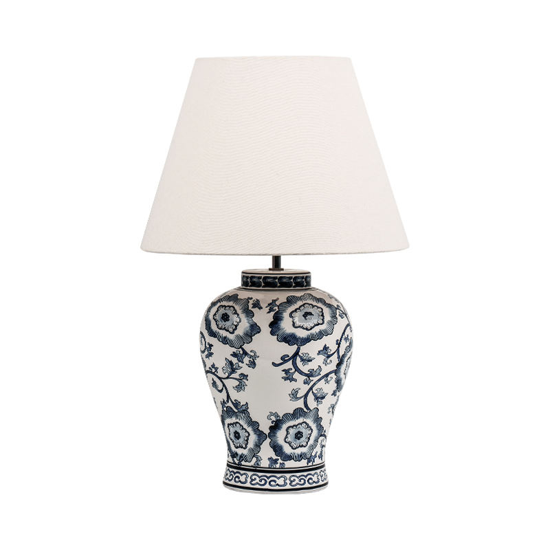 Novum Chinese style hyacintho et albus murrina mensa lucerna