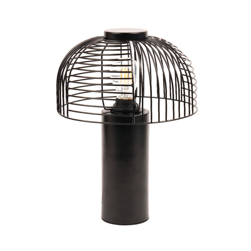Nigrum avis Cage Ferrum mensa lucerna