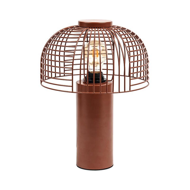 Nigrum avis Cage Ferrum mensa lucerna