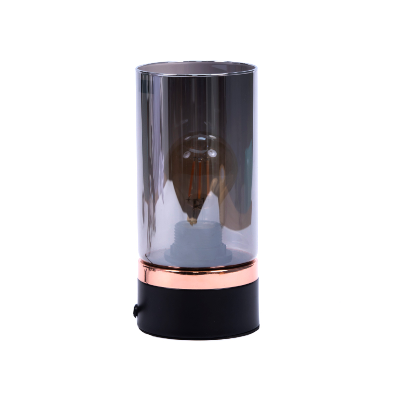 Nigrum Vitrum Lampshade mensam lucerna