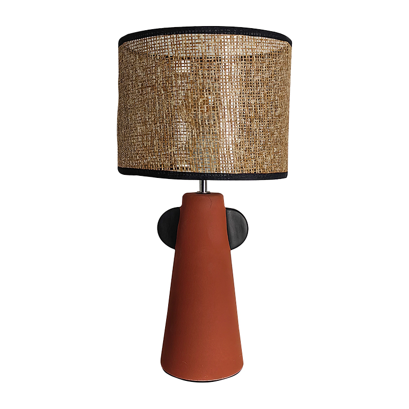 Texta Lampshade geminus-aure Ceramic mensa lucerna